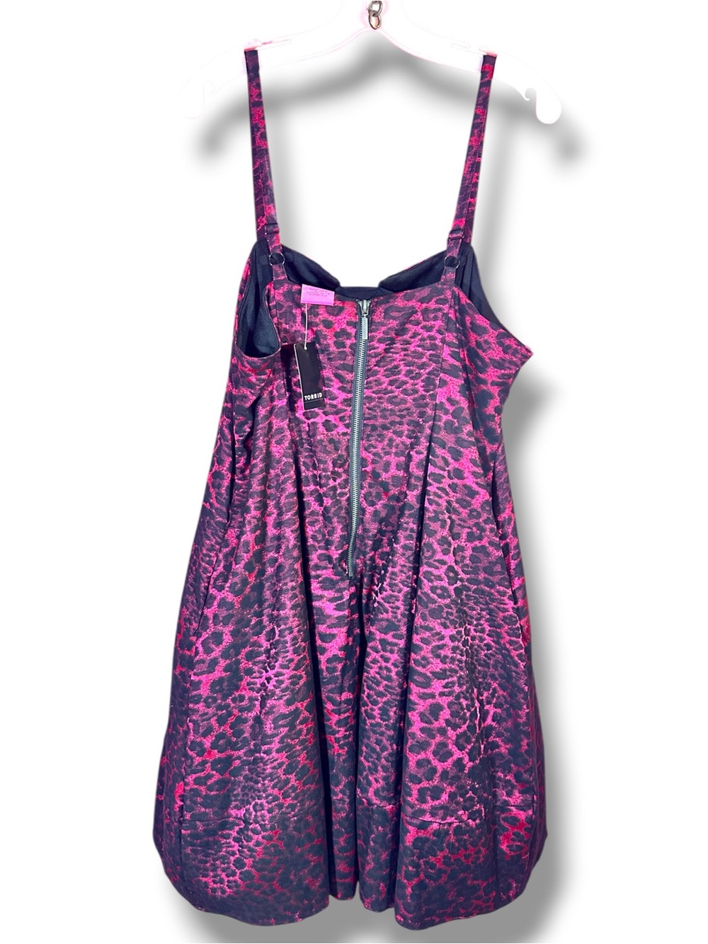 NWT Betsey Johnson x Torrid Leopard Babydoll Dress 16 Pink Black - Picture 8 of 15